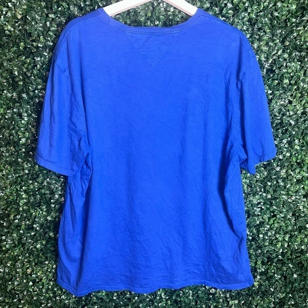 Men’s Blue Tommy Hilfiger Embroidered Logo Short Sleeve T-Shirt Size XL Casual - Picture 3 of 5